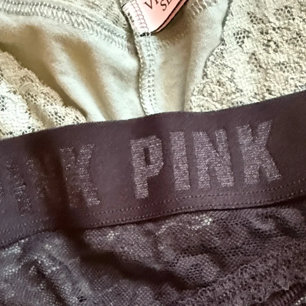 Victoria's Secret Lace Trim Panty Set - Black, Green, Pink, Cream, Gray - Picture 4 of 10